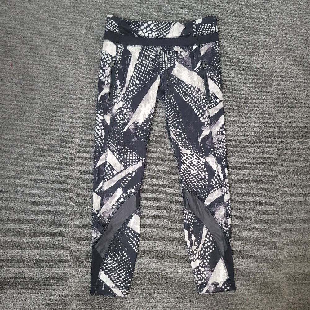 Lululemon Inspire Tight II (Mesh) Full-On Luxtreme Static Mist Size 6 Black Wht